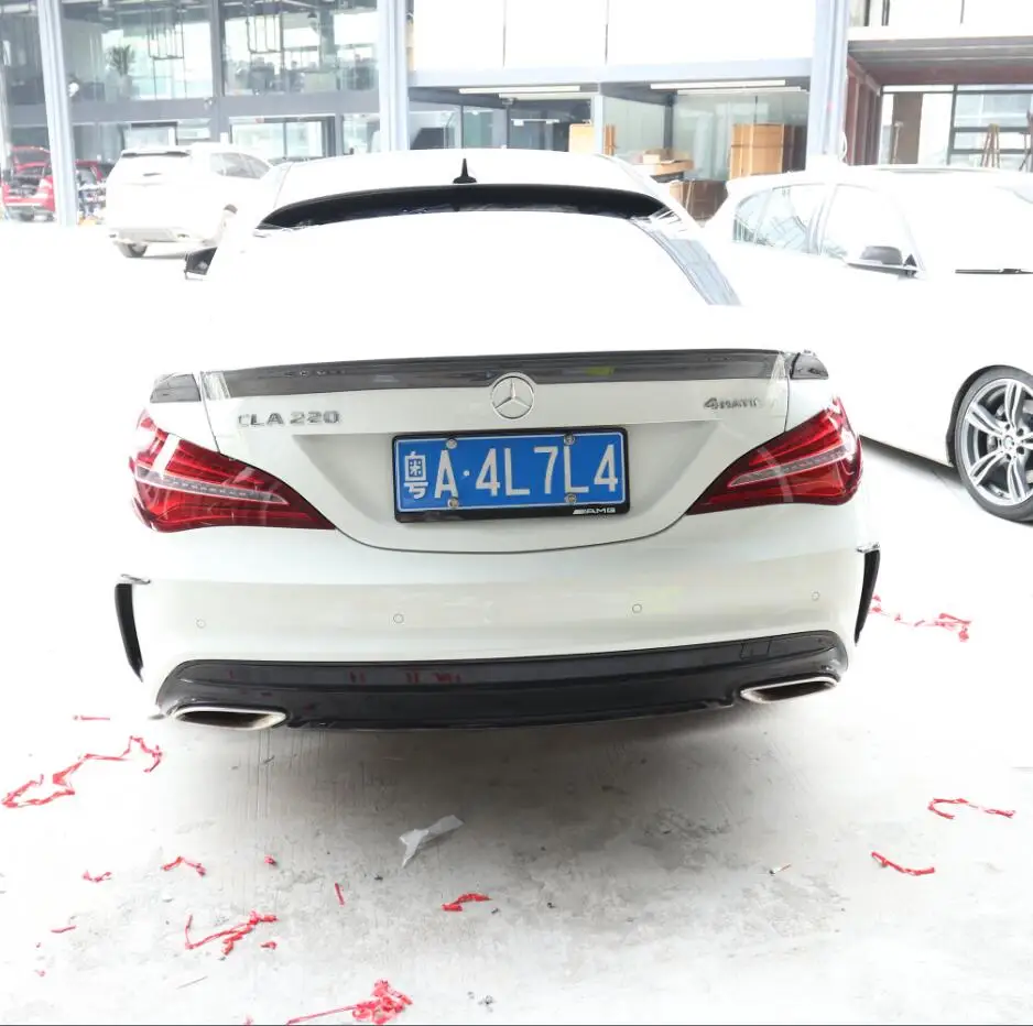 Углеродное волокно заднее крыло багажника выступ Спойлеры подходит для 13-18 Mercedes-Benz CLA 45 W117 C117 CLA 200 250 260 2013
