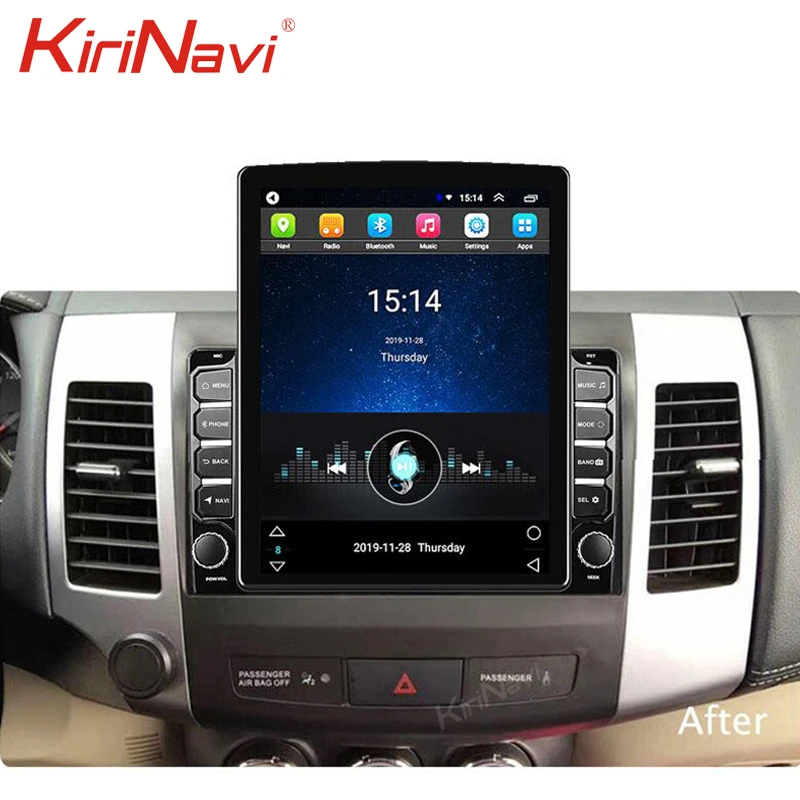 Автомагнитола KiriNavi с сенсорным экраном 9 7 дюйма Android 10 0 GPS навигацией для Mitsubishi