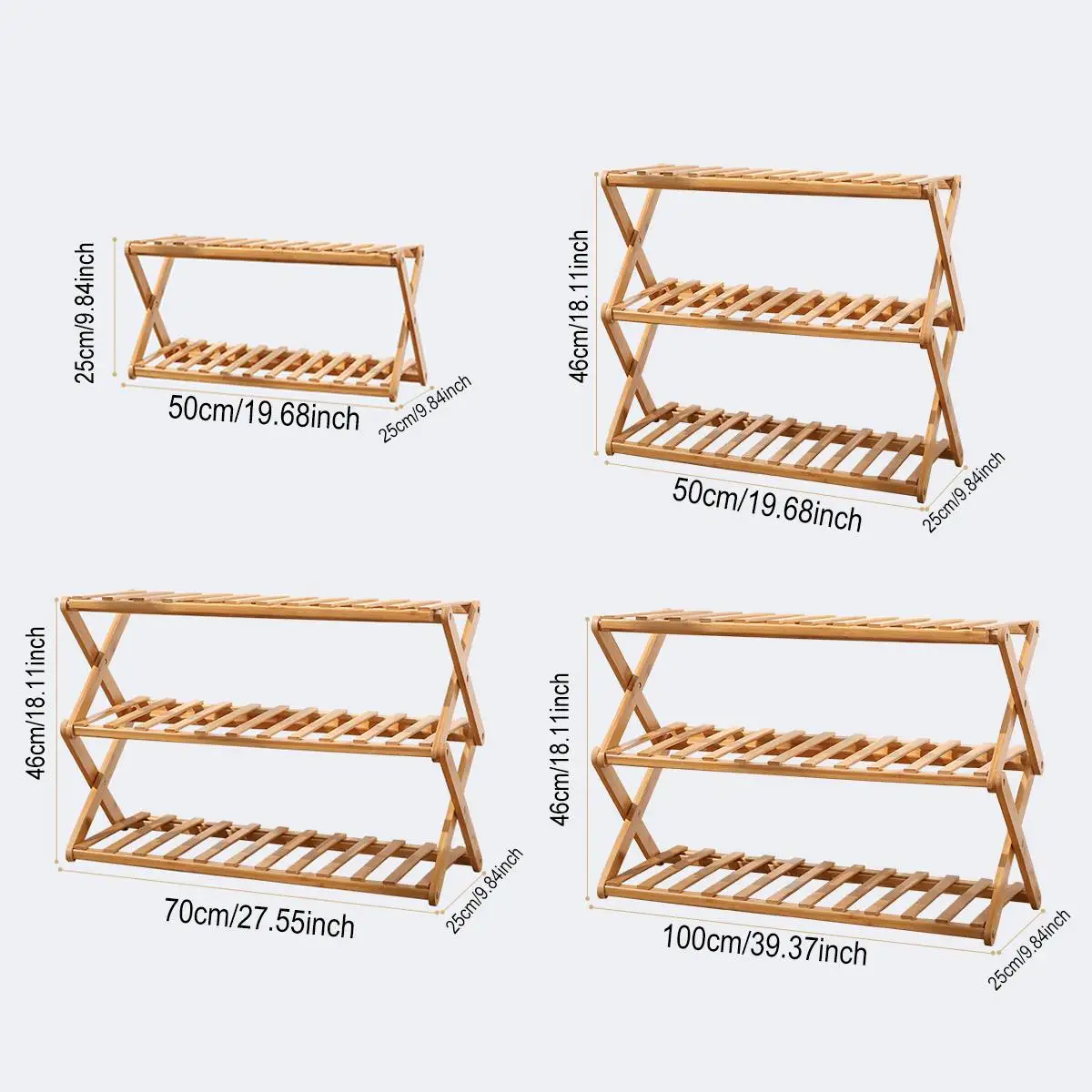 

2/3 Layers Plant Shelves Household Stand Shelves Bamboo Bamboo Shoe Rack Storage Organizer Indoor outdoor Garden Home Decoration