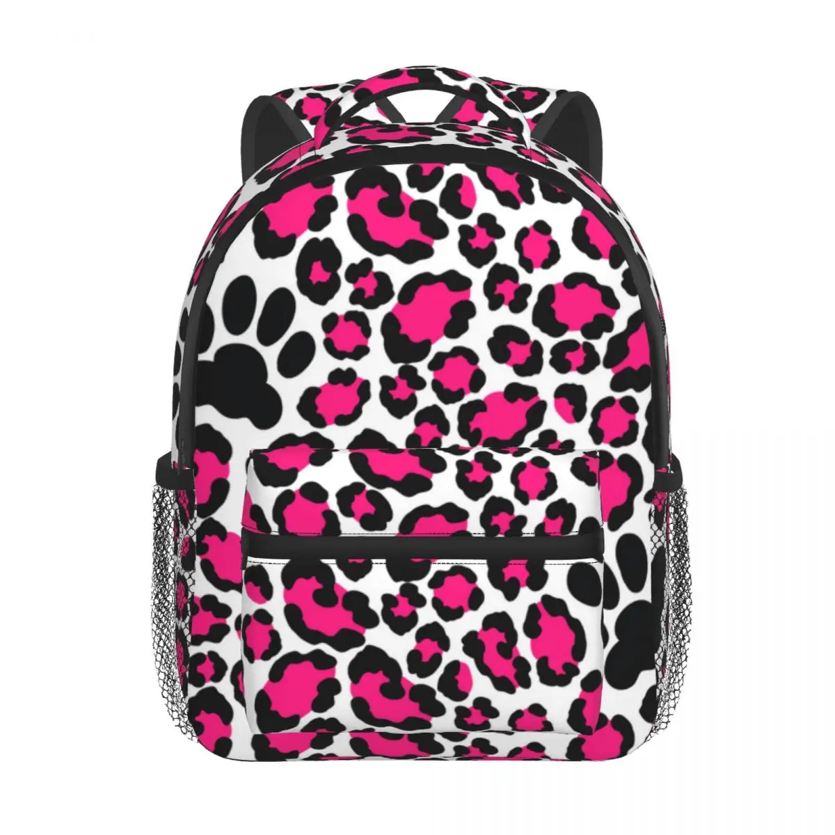 Leopard Skin Cat Paw Baby Backpack Kindergarten Schoolbag Kids Children School Bag