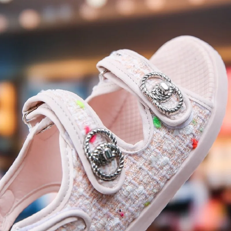 Элегантные сандалии для девочек новая модная летняя детская обувь сетчатые