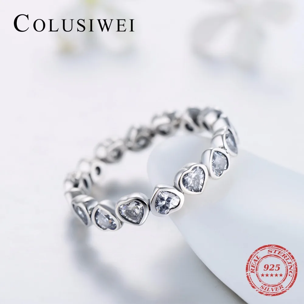 Кольцо с имитацией кольца кольцо из серебра 925 пробы кубическим цирконием вечное