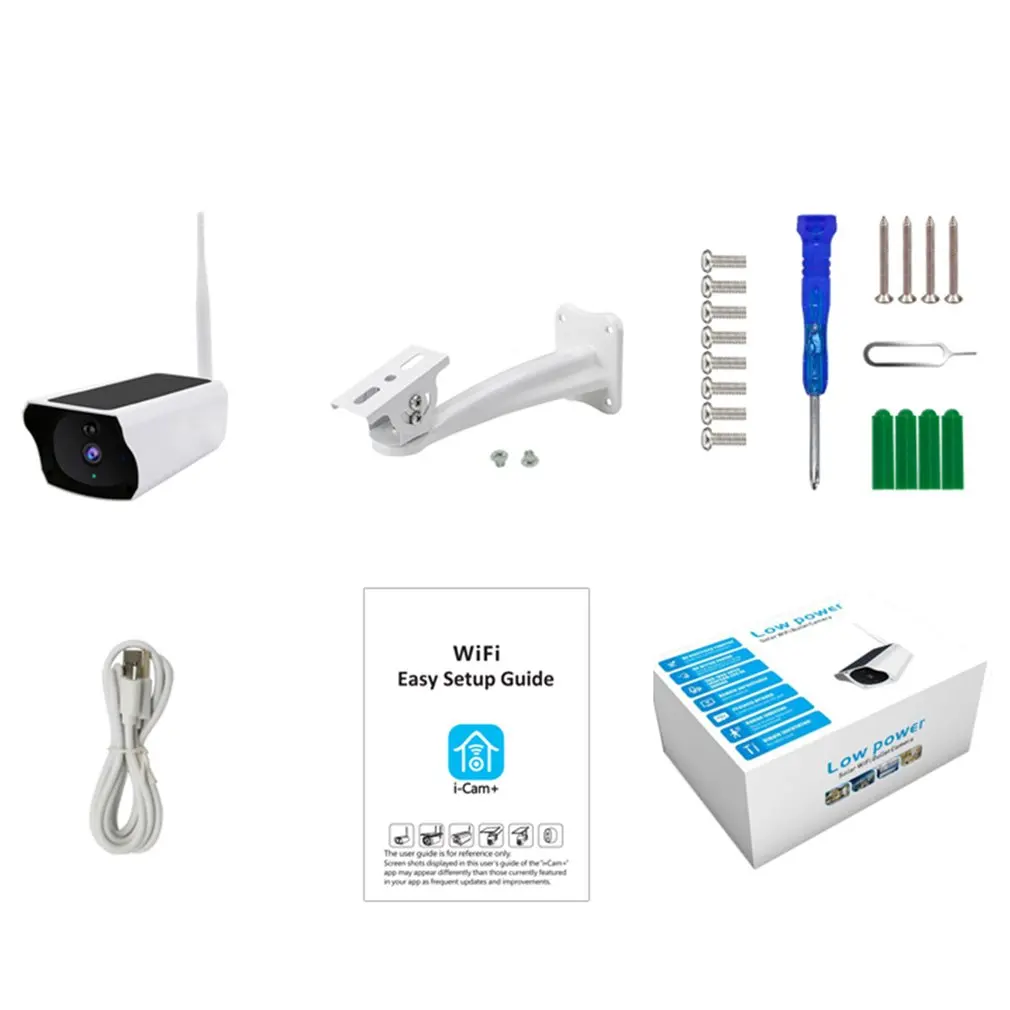 

Y4P Outdoor Solar Security Camera 1080P Wireless WiFi Camera Solar Panel Rechargeable Battery PIR Motion Alarm