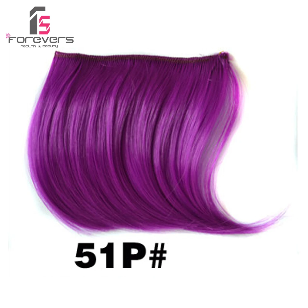 

New One piece hair extensions Colorful Fashion Party Clip on Bangs Fringes UK