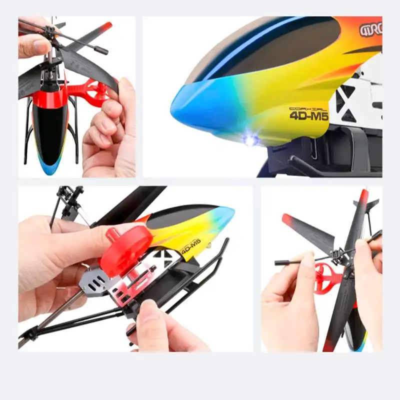 

4DRC M5 2.4G 4.5CH Altitude Hold 4K HD Dual Camera Side Fly Altimeter Aircraft Alloy Electric RTF RC Helicopter Model Toys