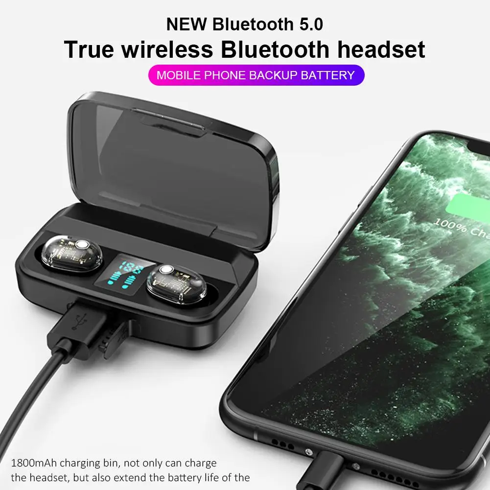 TWS беспроводные Bluetooth наушники стерео мини невидимая Спортивная гарнитура