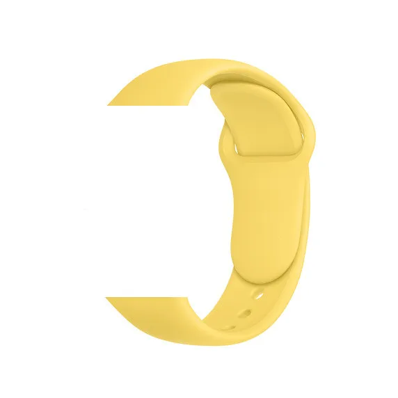 Силиконовый спортивный ремешок для iWatch 5, 40 мм, 44 мм, цветной мягкий браслет, ремешок для Apple Watch, 42 мм, 38 мм, 1, 2, 3, 4, аксессуары - Цвет ремешка: canary yellow