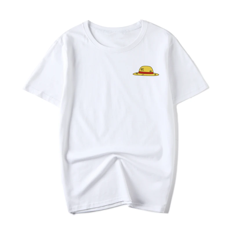 Одна деталь Луффи мужские футболки забавный мультфильм offwhite печатных на