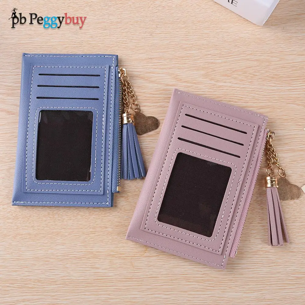 Модный женский кошелек из искусственной кожи многослойный держатель для карт