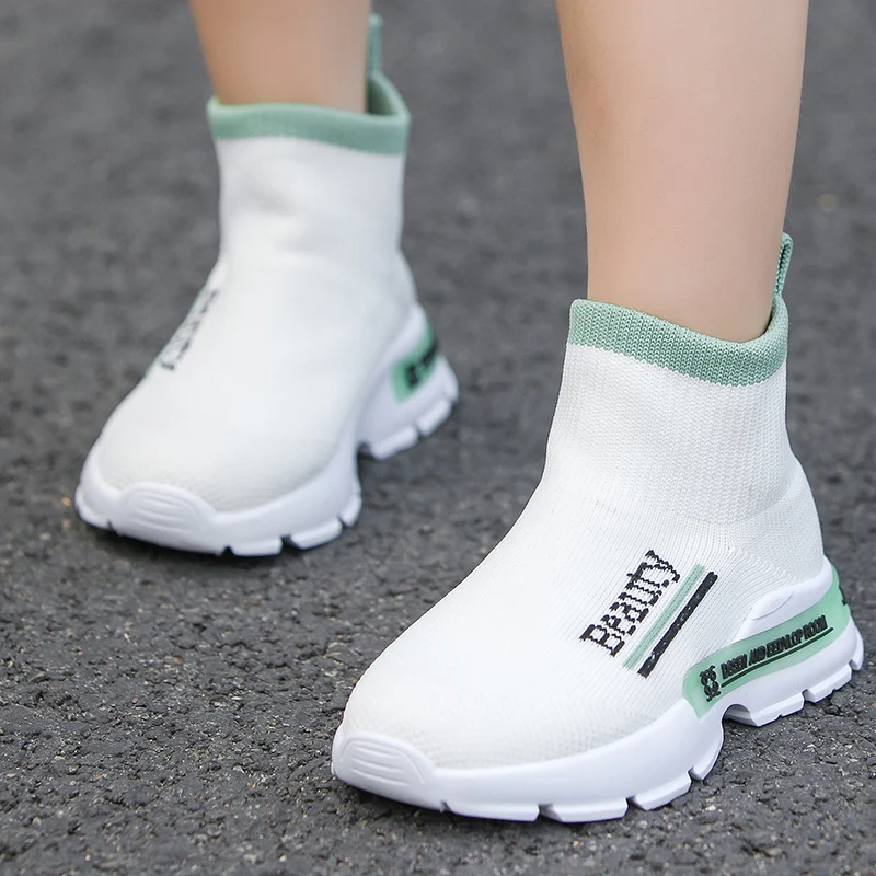 Модные детские носки обувь удобные высокие кроссовки для малышей мальчиков