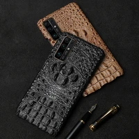 new 3d crocodile pattern genuine leather standing case for huawei honor 30 20 pro case for huawei honor 30s phone cover coque