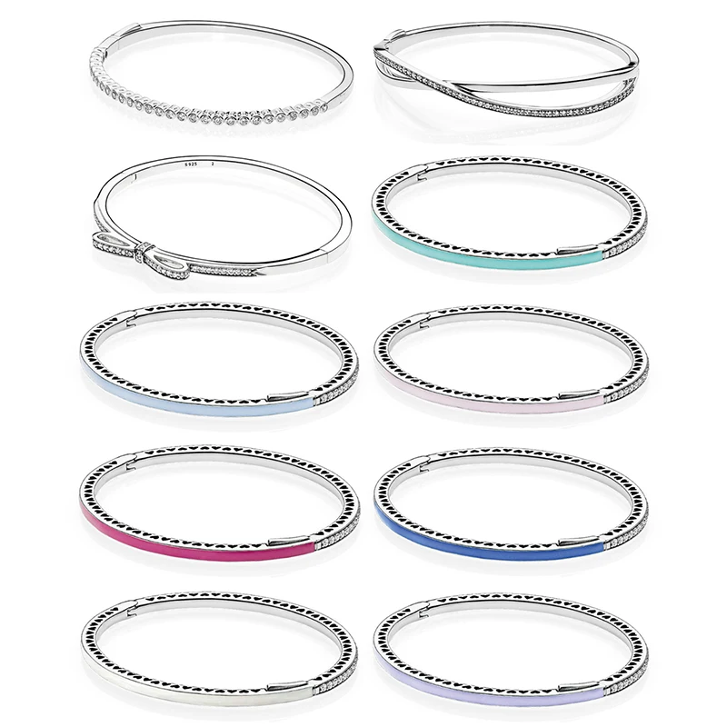 

Женский браслет из серебра 925 пробы, с сияющим сердцем