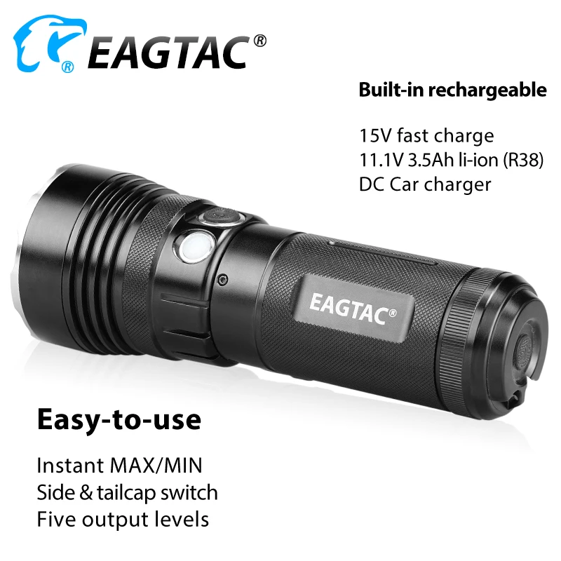 EAGTAC MX3T Pro светодиодный фонарик Перезаряжаемые ультра-яркая подсветка-фонарь