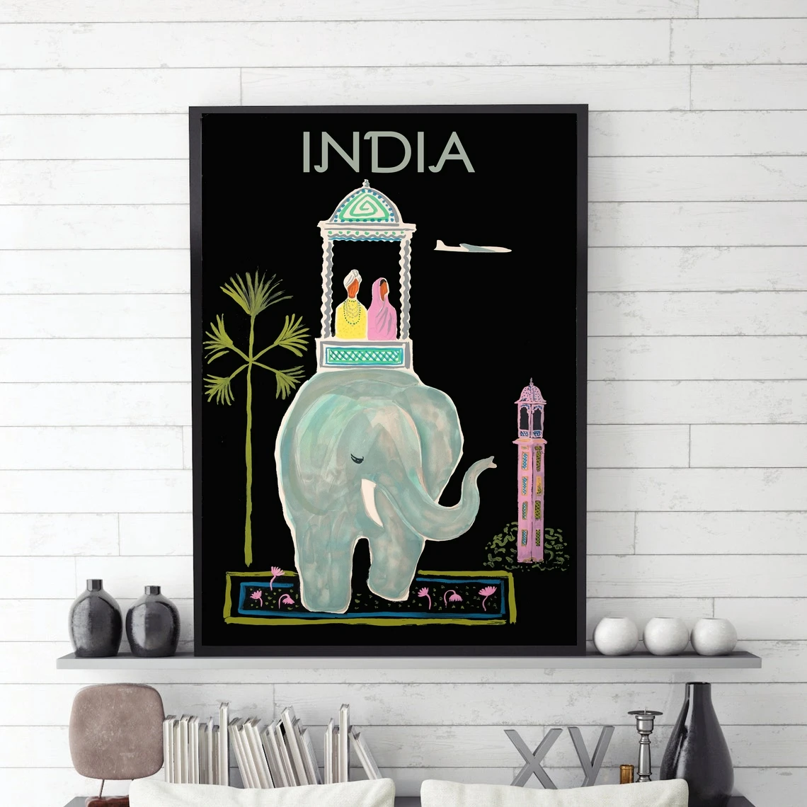 

Reprint of a Vintage Travel Poster - Visit India, Art Retro Vintage Poster Print Home Decor Wall Painting