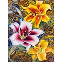 abstract flower landscape diy 11ct embroidery cross stitch kits craft needlework set printed canvas cotton dropshipping