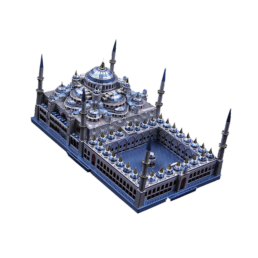 

1:680 масштаб голубая статуя мечети строить 229 шт. наборы металлообрабатывающие коллекционные предметы