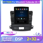 Магнитола на Android, 2 Гб ОЗУ, 32 Гб ПЗУ, 4G LTE, автомобильный мультимедийный плеер с GPS-навигацией, видеоплеером Mitsubishi Outlander xl 2 2005-2011, 4007, SWC