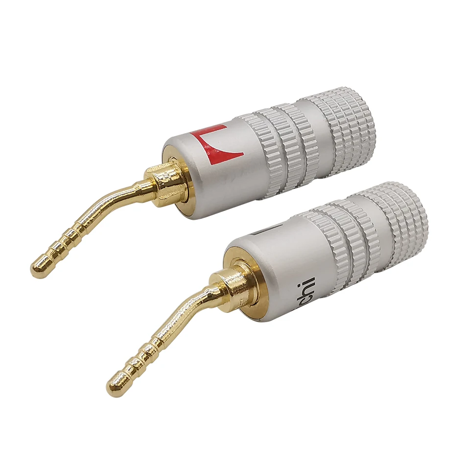 2 шт. позолоченный мм банановый штекер динамик адаптер аудио провод винтовой