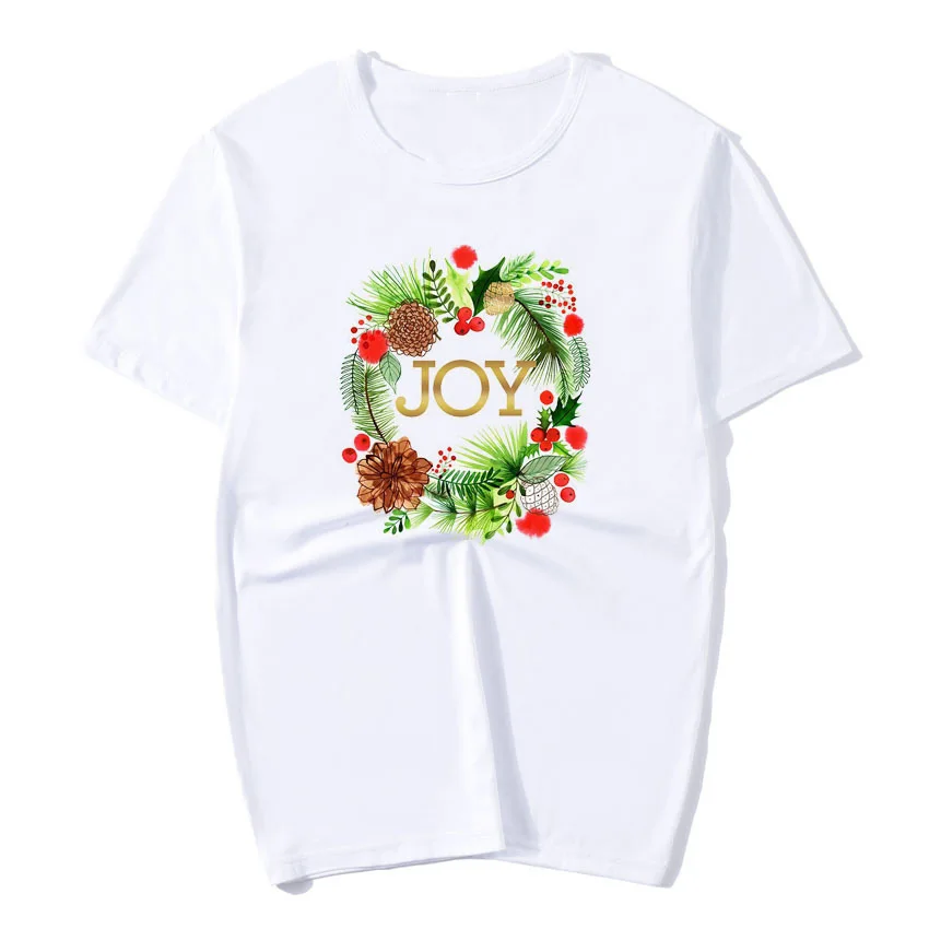 

Christmas Wreath Shirt Christmas Santa Claus Shirts Christmas Snowman Print Cartoon Tees Happy New Year Holiday Fashion Tees