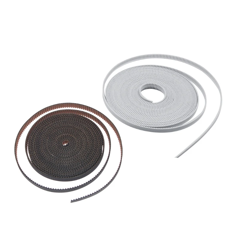

GT2 5 Meters Timing Belt Width 6mm Color White/Black Pu Polyurethane With Steel Core Open Ended Belt Pitch 6mm Pulley