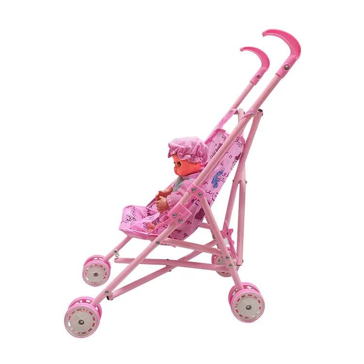 Кукла на колесиках детская коляска игрушка для детской коляски складная
