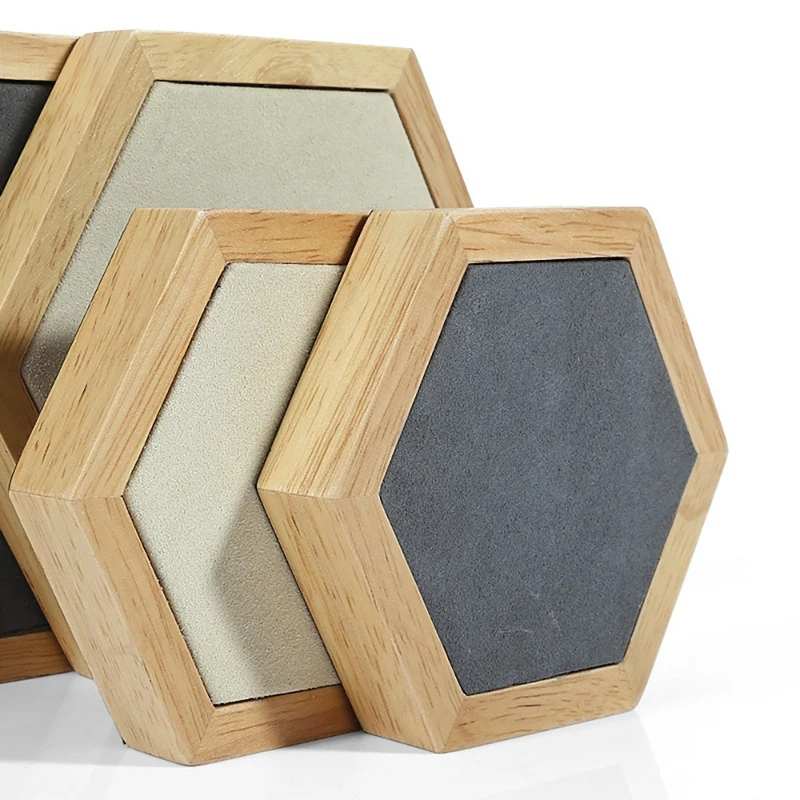 

2PCS Rhombus Jewelry Display Stand with Microfiber Necklace Earrings Bracelet Holder Organizer for Jewelry Showcase