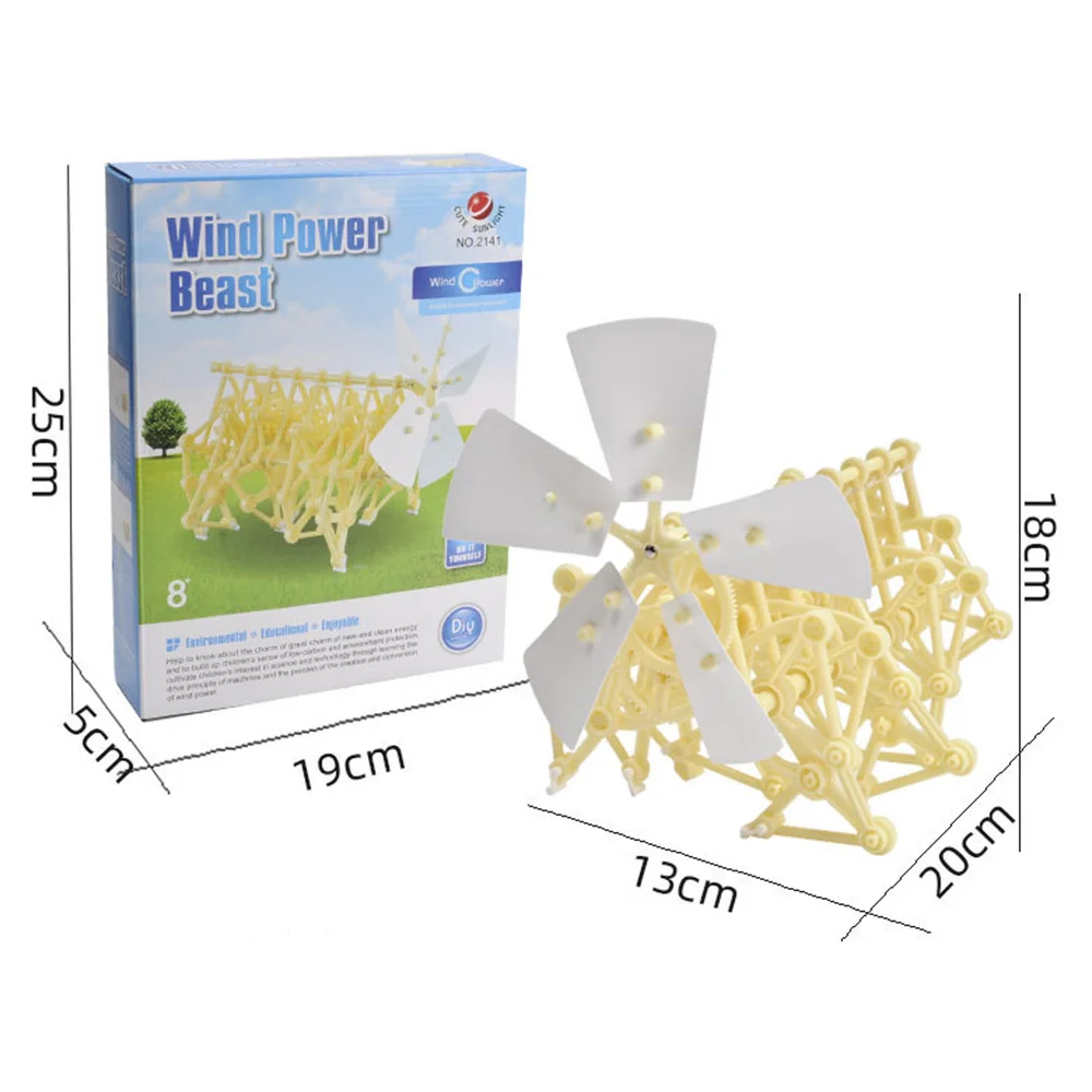 

Wind Power Bionic Beast Animal Technology DIY Children Toy Handmade Robot Wind Power Mechanical Beast Assembled Model