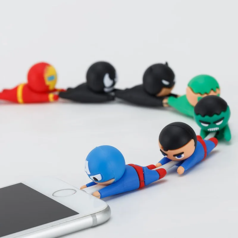Мультяшный USB защитный кабель органайзер животные укусы управление линией
