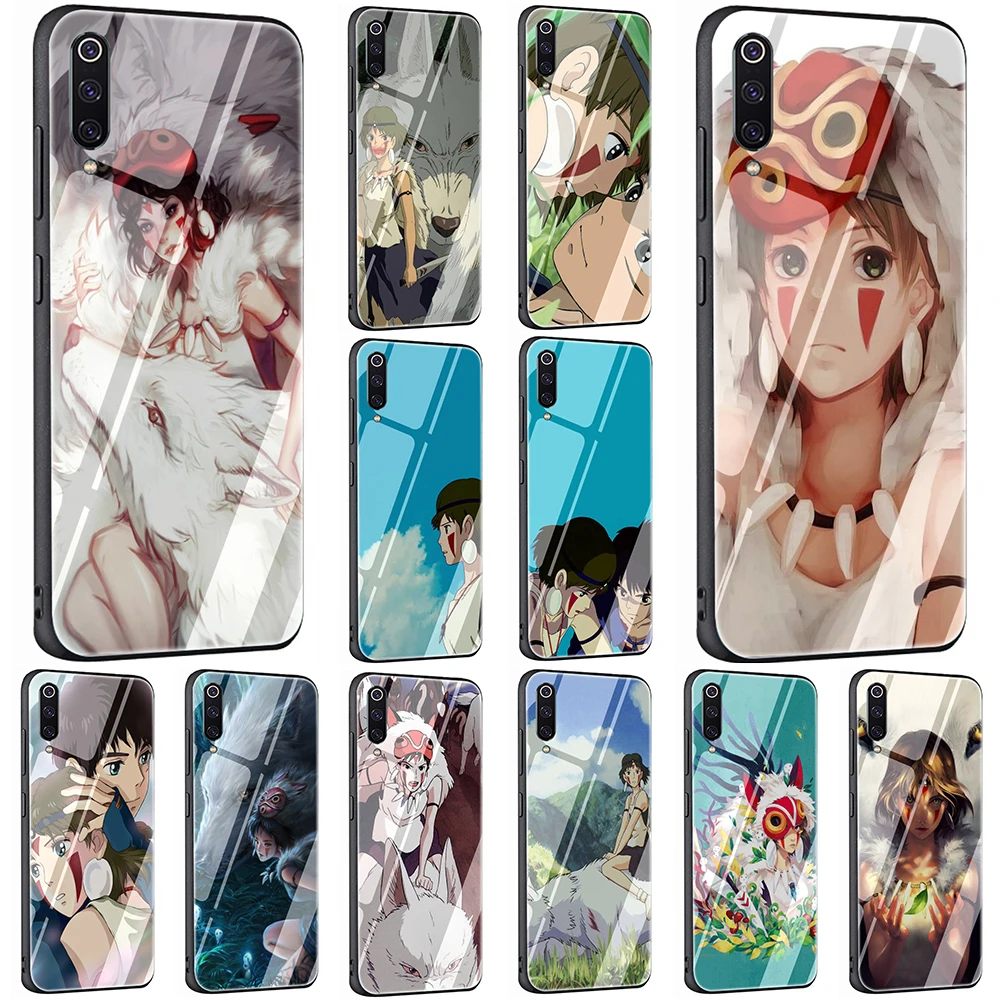 Чехол для телефона из закаленного стекла EWAU Princess Mononoke Xiaomi Mi A1 A2 8 9 Redmi 4X 6A Note 5 6 7 Pro