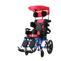 adult and child cerebral palsy nursing wheelchair lightweight foldable full lying high back cerebral palsy wheelchair