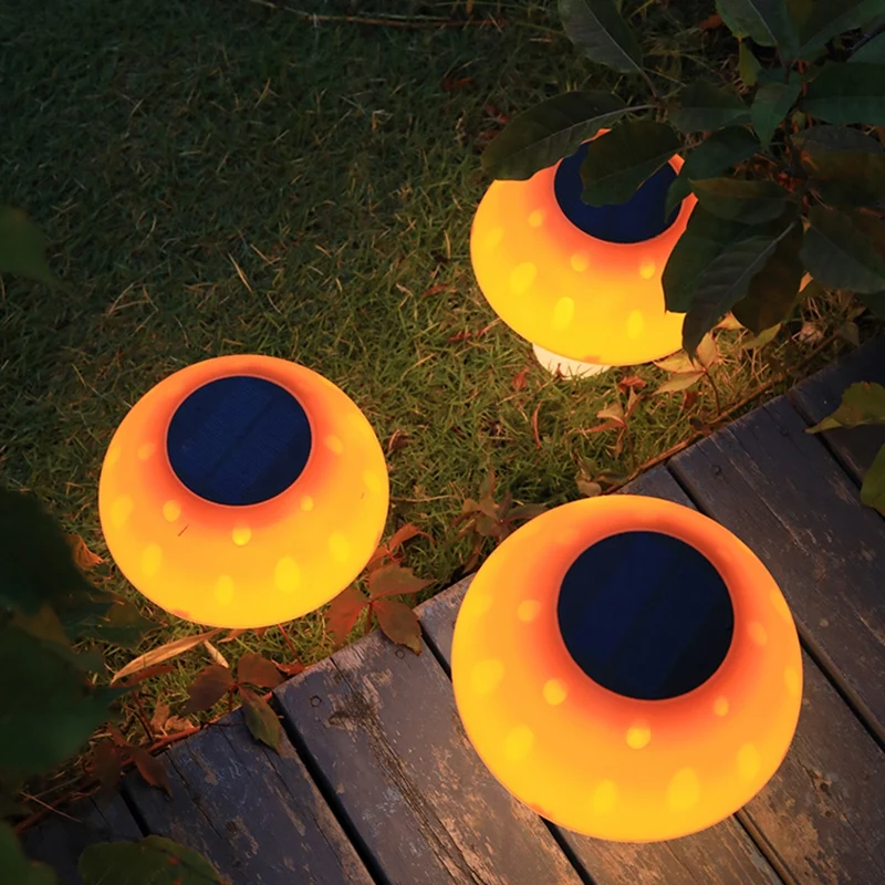 

Garden Decoration Mushroom Lamp,Outdoor Solar LED Solar Path Waterproof Garden Yard Wall Landscape Lamp,Warm White