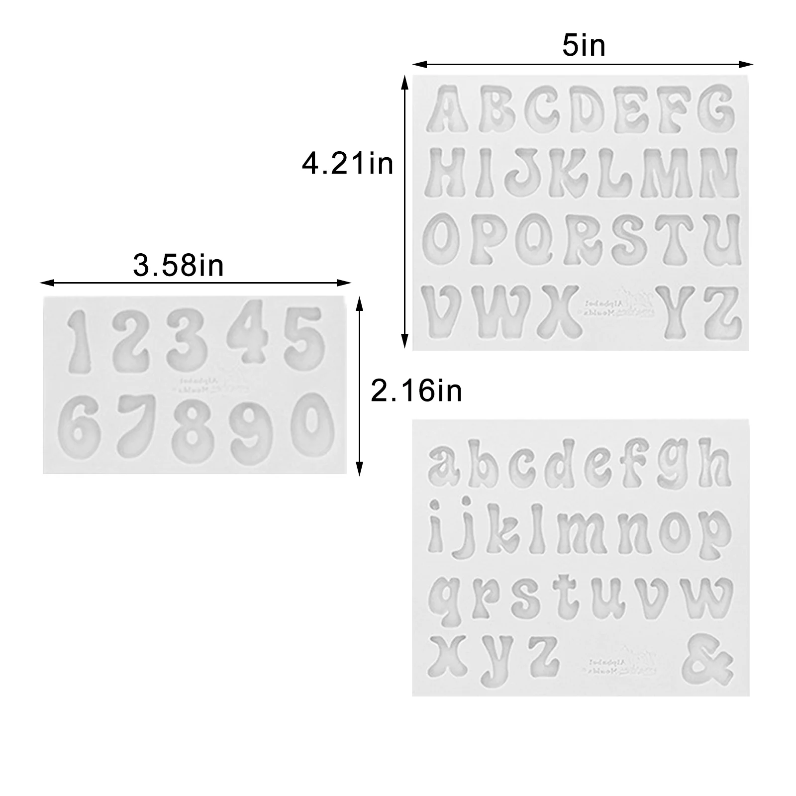 

3 Pcs/set Alphabet Cake Molds Figure Plastic Letter Fondant Mold Cookie Cutter Number Cake Mould Baking Decorating Tools