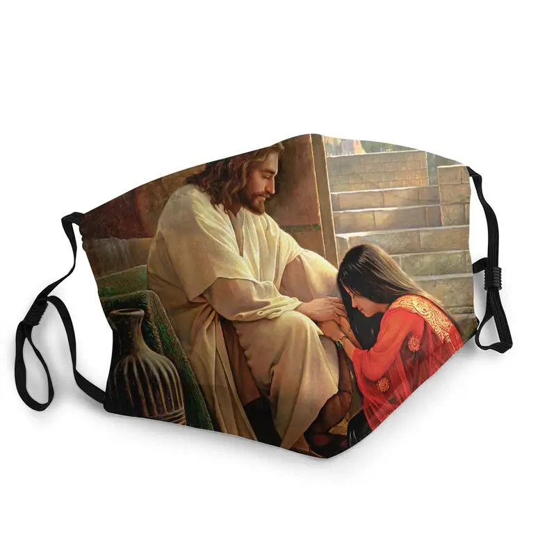 

Маска для лица Иисуса и Марии Магдалина, неодноразовая маска для защиты Религиозной христианской богосердии, маска-респиратор для рта