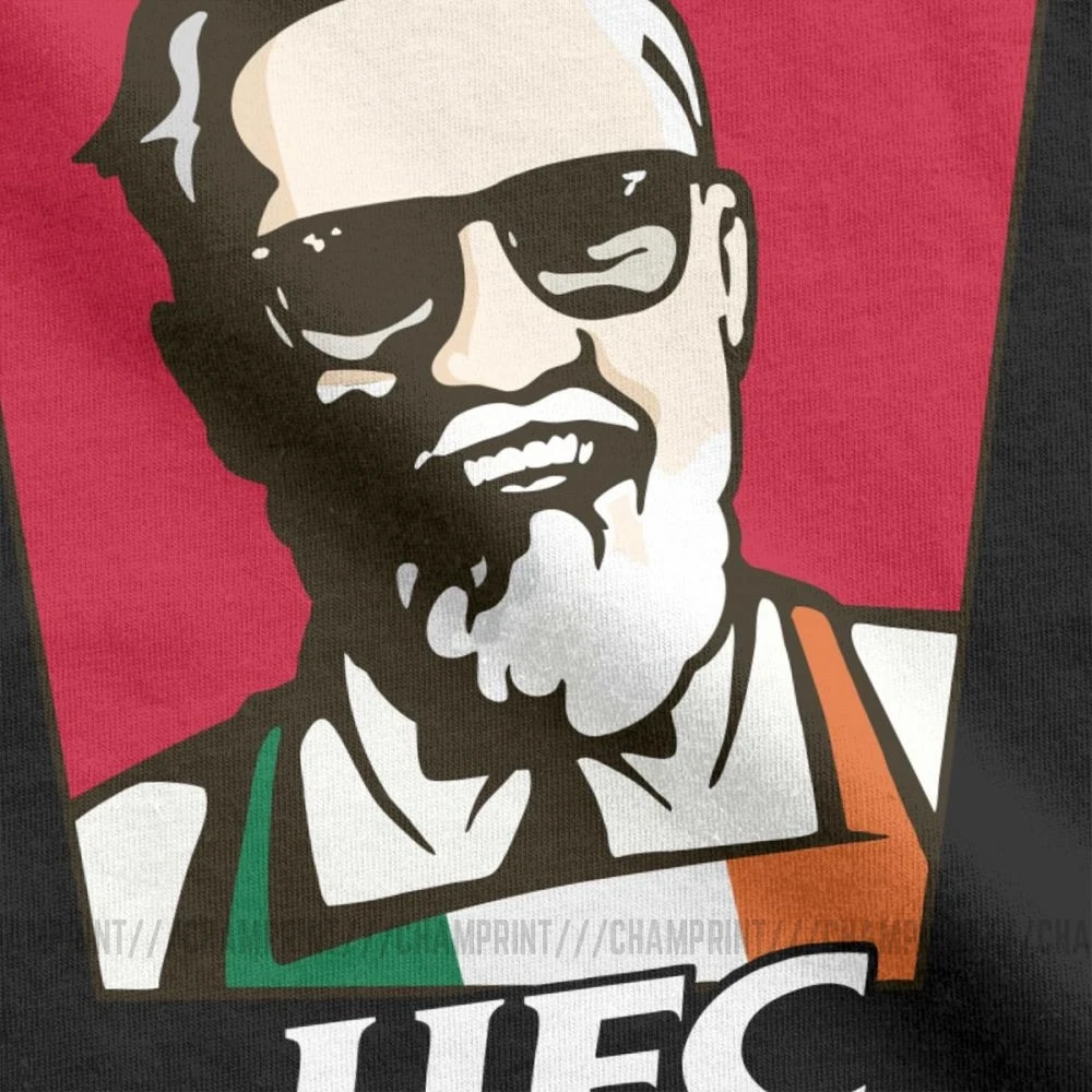 Король Конор Макгрегор MMA KFC креативная хипстерская футболка для мужчин с коротким рукавом топы серые футболки из чистого хлопка футболки с круглым вырезом