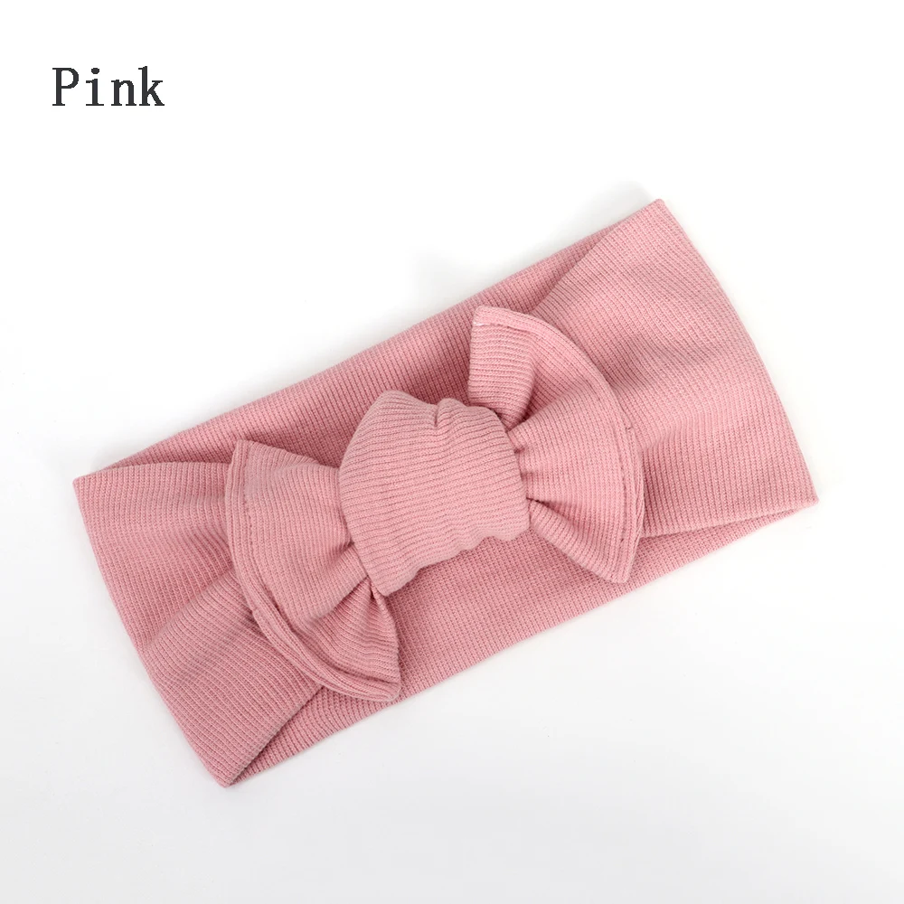 C-pink Малыш Девочки Малыш бант резинка эластичная повязка на голову милый 3D цветок Эластичный Тюрбан цветок повязка на голову Принцесса аксессуары для волос - Цвет: C-pink