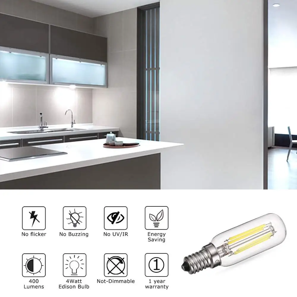 Лампа для кухонной капоты SES Edision E14 T25 LED 20W 40W лампа накаливания замена светильник