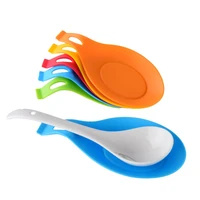 new food grade silicone spoon mat silicone heat resistant placemat tray spoon pad drink glass coaster hot sale kitchen tool