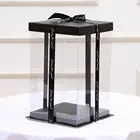 Пустая прозрачная подарочная коробка 17x17x29 см 2021 для искусственного плюшевого мишки, розы, Подарочная коробка для женщин, плюшевый медведь, кролик в подарок