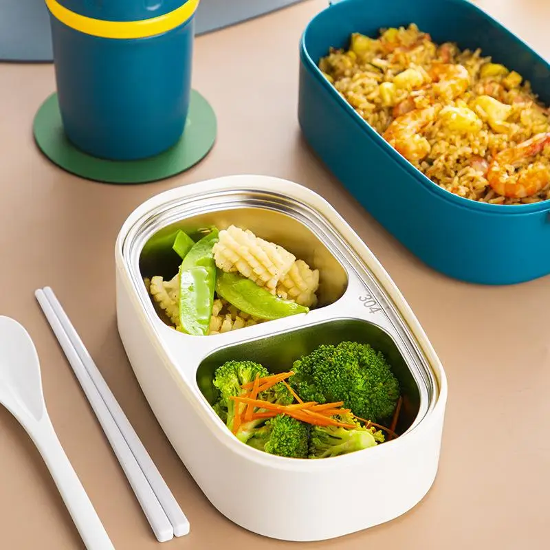 

Portable Lunch Box For Kids School Microwave Plastic Bento Box With Movable Compartments Salad Fruit Food Container Box
