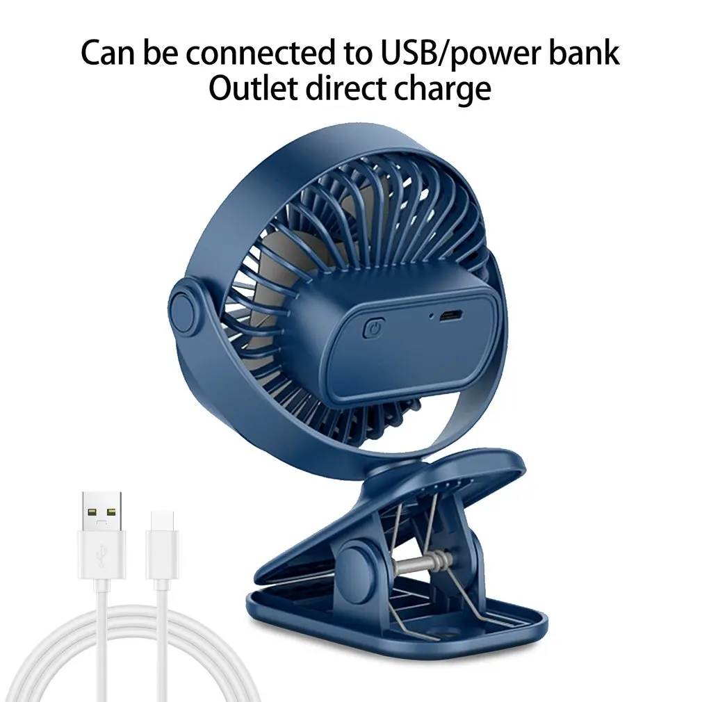Портативный Настольный USB-вентилятор с клипсой перезаряжаемый настольный