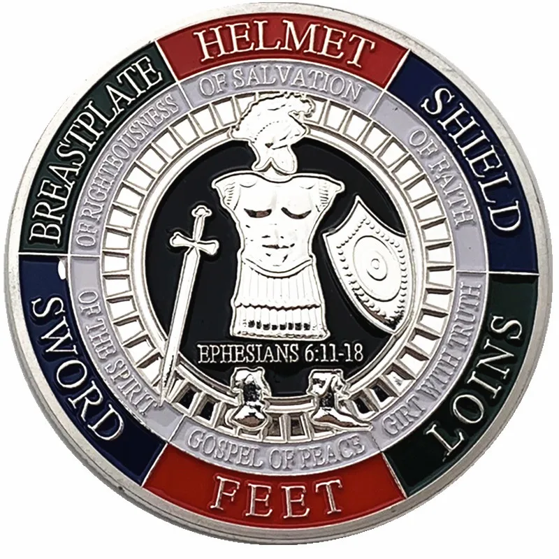 

European and American God's armored warrior 8 commemorative coins collection silver coins