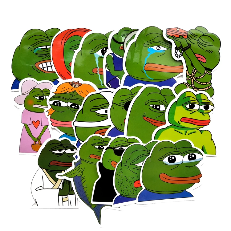 17 шт./лот граффити грустная лягушка наклейка для ноутбука багажа скейтборда