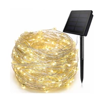 5m 10m 20m solar string lights copper wire led fairy lights waterproof outdoor yard christmas tree garedn decoration solar lamp