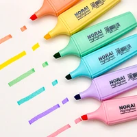 cool 6 candy colors non toxic soft tip highlighter art markers watercolor brush pens drawing set art supplies for kids graffiti
