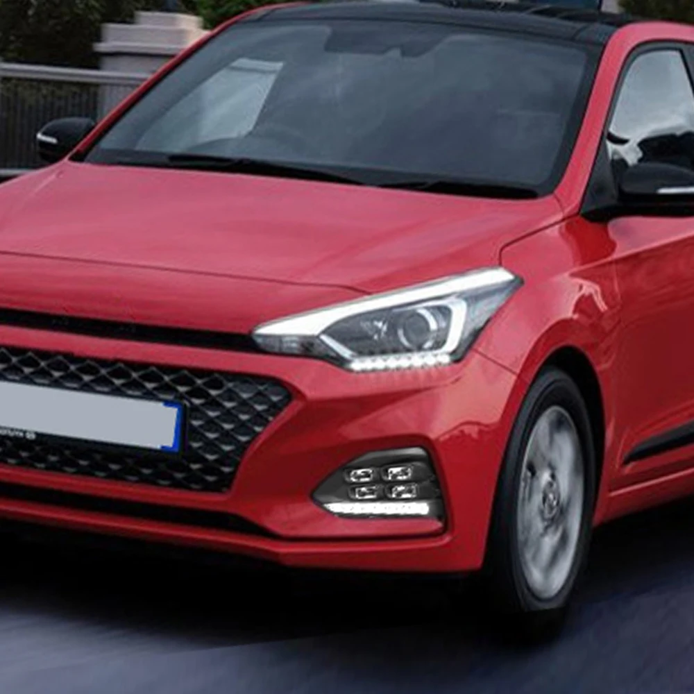 Автомобильный мигающий светодиодный дневный ходовой светильник 2 шт. для Hyundai I20