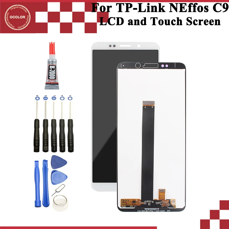 Цветной для TP-Link NEffos C9 ЖК-дисплей и кодирующий преобразователь сенсорного экрана