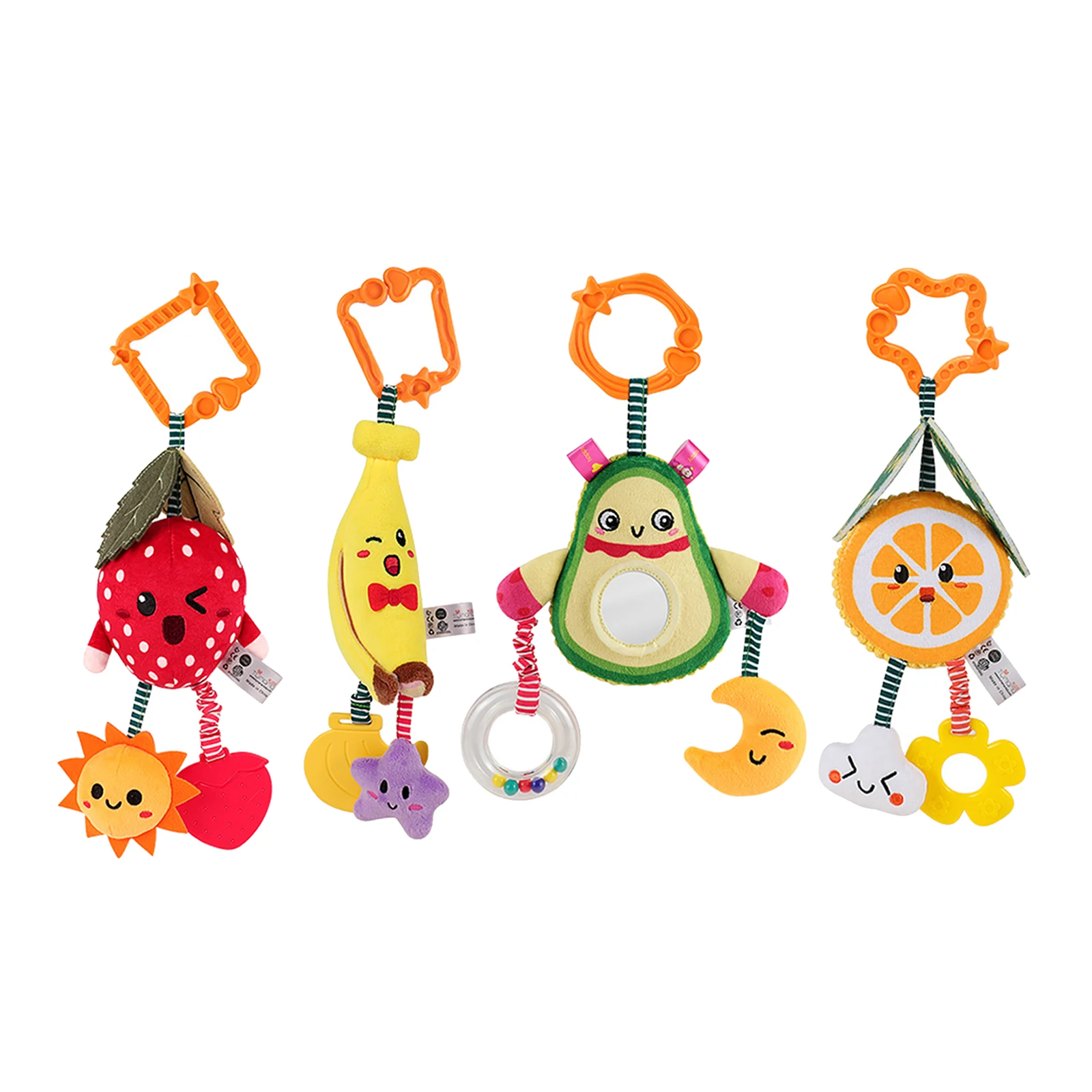 

Baby Rattle Teether Stroller Crib Hanging Rattles Toys for 0-12 Months Babies gift