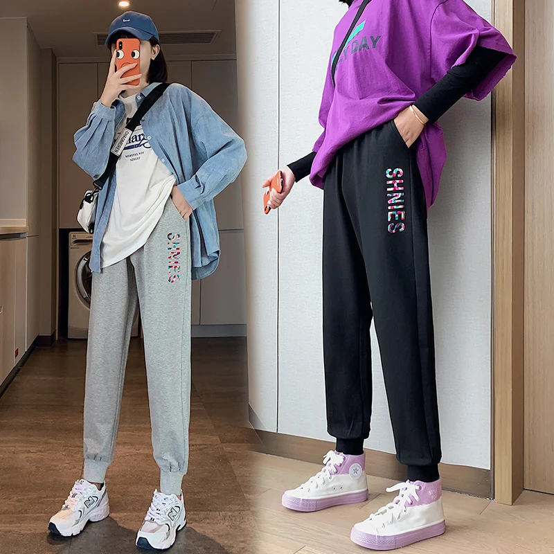 

Sweatpants Women's Casual Pants Students Korean Version of Loose-Fitting Thin and Wild Harem Pants Spring and Autumn Trousers