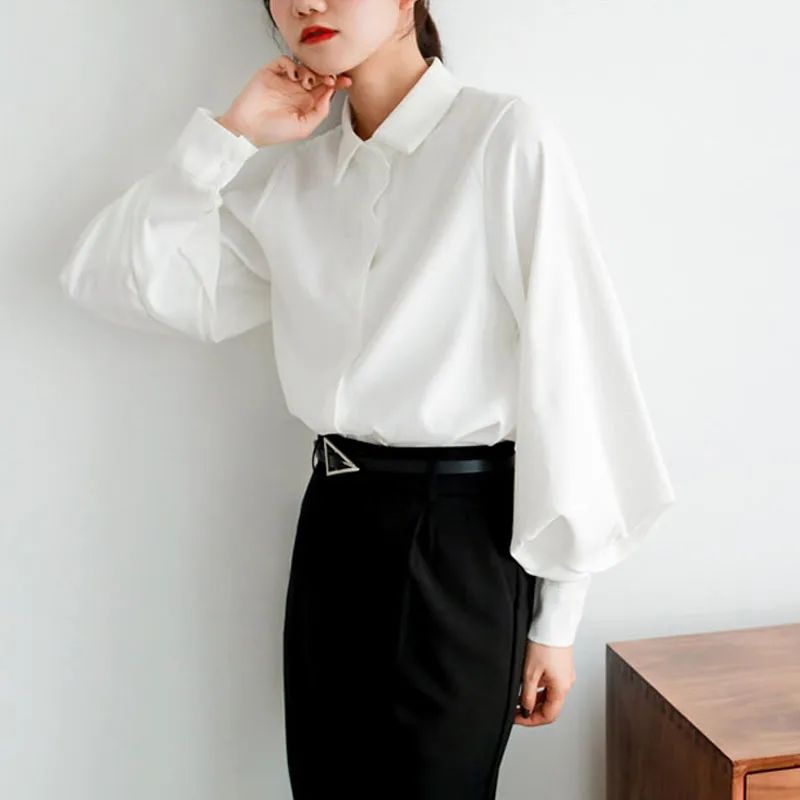 Новинка 2022 модная женская блузка топы Повседневный Кардиган рукав-фонарик