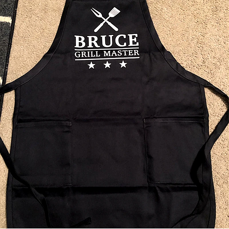 

Customized Grill Master Apron With Name,Personalized Mens Apron,Chef Gift,Father's Day Kitchen Gift,Funny And Humorous BBQ Apron